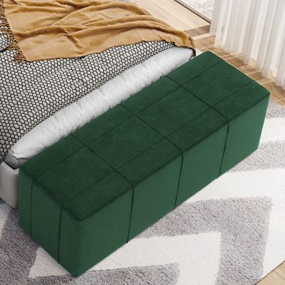 Puff Decorativo Living 140 Cm Roma W01 Couríssimo Verde - Lyam