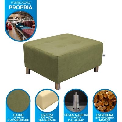 Puff Para Sala Quadrado Decorativo Nero Castor