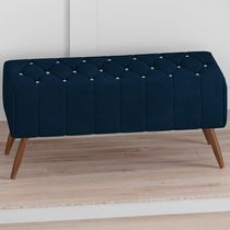 Puff Puf Para Sala 100 Cm Pes Madeira Trit Veludo Sl 948 Peer Sl 948