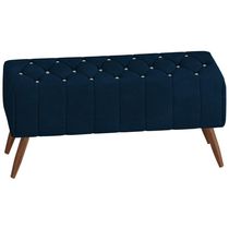 Puff Puf Para Sala 100 Cm Pes Madeira Trit Veludo Sl 948 Peer Sl 948