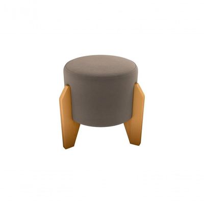 Puff Decorativo Descanso Luxo Orginal Premium Veludo Capuccino Matrix