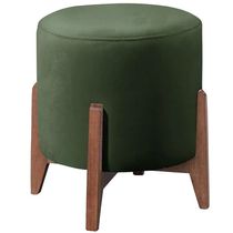 Puff Puf Sala Lhor Veludo Verde Rm Verde
