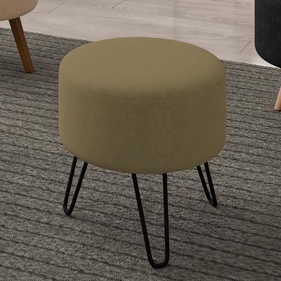 Puff Puf Para Sala Pes Metal Small Veludo Sl 945 Peer Sl 945