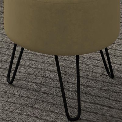 Puff Puf Para Sala Pes Metal Small Veludo Sl 945 Peer Sl 945