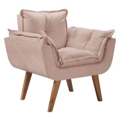 Poltrona Opalla Base Palito Cappuccino