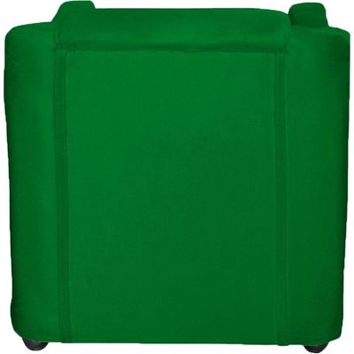 Kit 2 Poltronas Mila Pé De Plástico Cromado - Verde Suede