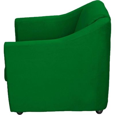 Kit 2 Poltronas Mila Pé De Plástico Cromado - Verde Suede