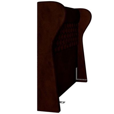 Kit Cabeceira Cama Box Casal 195cm Madrid Com Puff Recamier Santorini Couríssimo Marrom