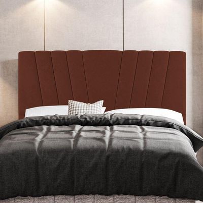 Cabeceira Cama Box Casal King Size Dublin 195cm Suede Terracota - Abmaza