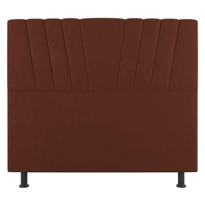 Cabeceira Cama Box Casal King Size Dublin 195cm Suede Terracota - Abmaza