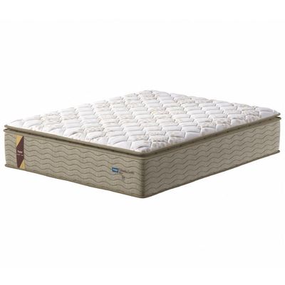 Colchão Casal King Molas Guarda Costas Max Com Pillow 193x203x40cm Bege/branco Probel Bege