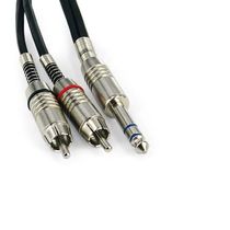 Cabo P10 Estereo Para 2 Rca Macho Santo Angelo - 80 Metros