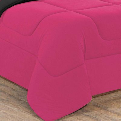 Kit Edredom + Jogo De Lençol Malha 100% Algodão Gran Moratta 6 Peças King - Pink -preto