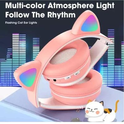 Fone Gatinho Led Bluetooth Wireless Dobrável