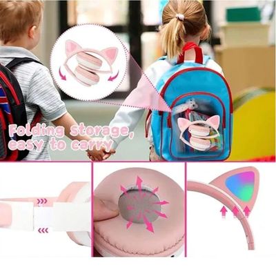 Fone Gatinho Led Bluetooth Wireless Dobrável