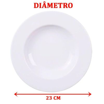 Kit Jogo Prato Fundo Lanche Tramontina Elena 10 Pessoas 10pçs