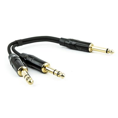 Cabo P10 Mono Para 2 P10 Estereo - 1 Metro