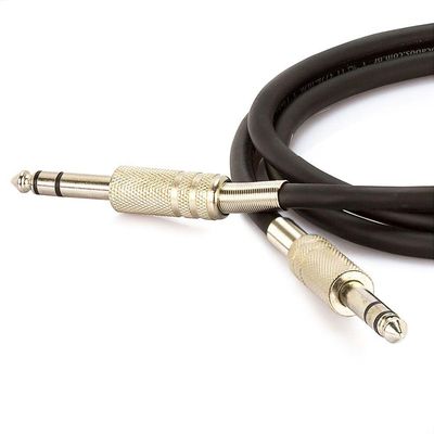 Cabo P10 Para P10 Estereo Preto - 45 Metros