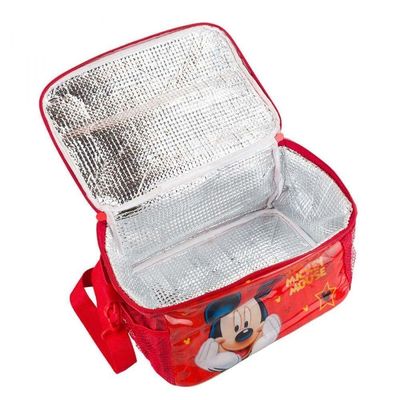 Bolsa Vermelha Térmica Lancheira Mickey 15x27x18cm - Disney