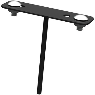 10 Suportes Espetos Estacas Chão Refletor - 10 Cjts - Preto