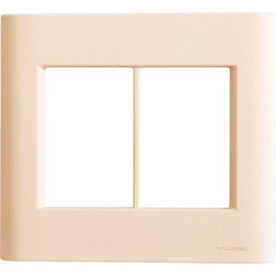 Placa 6 Postos 4x4 Tramontina Giz Nude Soft Touch Sem Suporte Tramontina