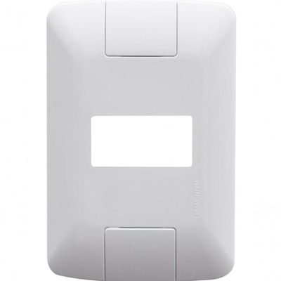Kit 6 Placa 1 Posto Horizontal 4x2 Tramontina Aria Branca