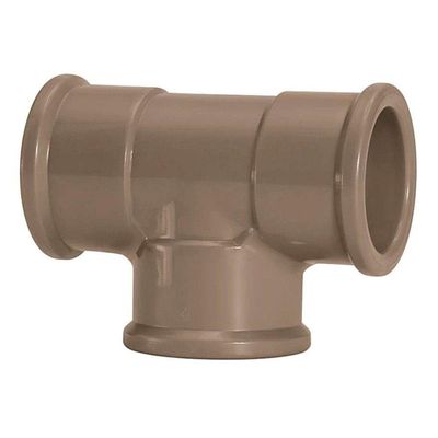 Te Soldavel Dn 20, 25, 32mm Marrom Fortlev Kit 5unid Tamanho 25 Mm