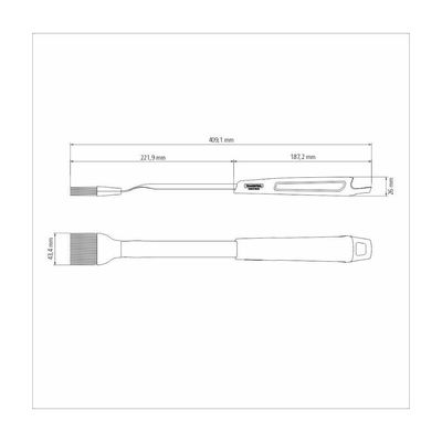 Pincel Tramontina Churrasco Inox Black Com Cerdas Silicone