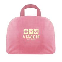 Mochila Dobrável Para Viagem Estampa Lisa Jacki Design Rosa
