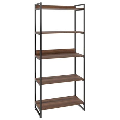 Estante Livreiro Multiuso 80cm 5 Prateleiras Nogal