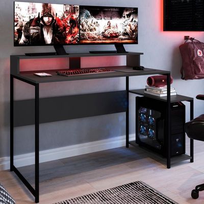 Mesa Para Computador Gamer Ryze 4500 Preto Grafite