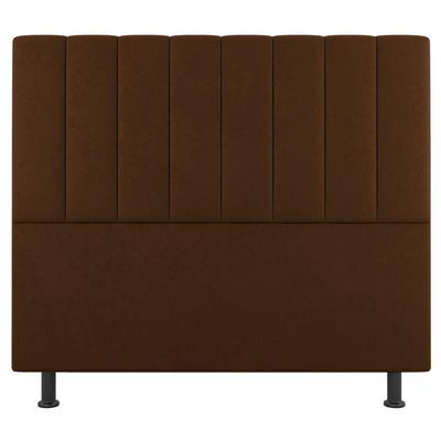 Cabeceira E Baú Cama Box Queen Cora 160cm Suede Terracota
