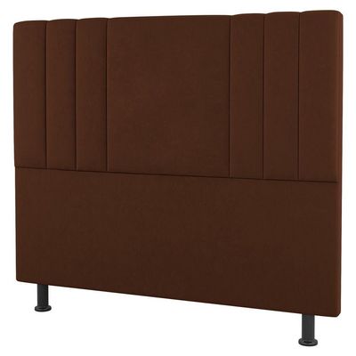 Cabeceira Cama Box Casal King Grace 195cm Suede Terracota