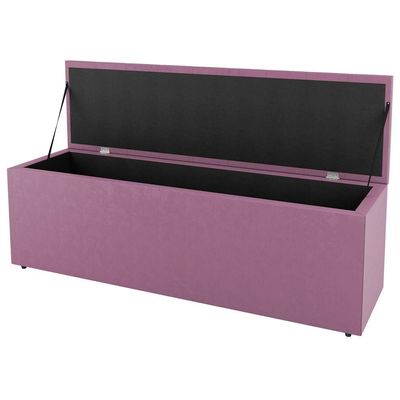 Kit Cabeceira E Baú Cama Box Casal Grace 140cm Suede Rosa