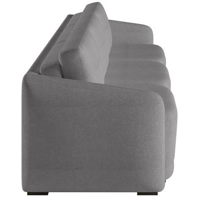 Sofá Cama Para Sala De Estar 3 Lugares 306cm Montserrat K01 Bouclê Cinza - Lyam Decor