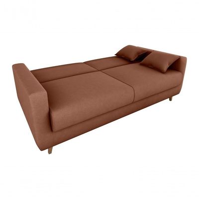 Sofá Cama Emília 2 Lugares 190cm Veludo Ferrugem Matrix