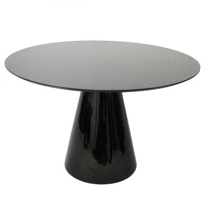 Mesa Cone 80cm Laqueada Preto