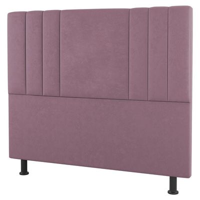 Cabeceira Cama Box Casal King Size Grace 195cm Suede Rosé