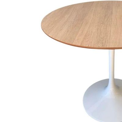 Mesa De Jantar Tulipa Saarinen Redonda 110 Cm Tampo Jade Cores Branco