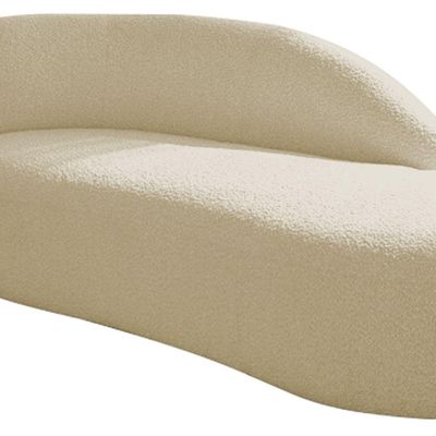 Kit Divã Luna 185cm Lado Direito E 01 Poltrona Base De Ferro Dourado Suede Bege