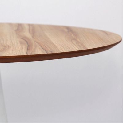 Mesa De Jantar Tulipa Redonda 140cm - Nogueira Branco