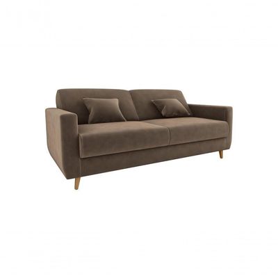 Sofá Cama Emília 2 Lugares 190cm Suede Capuccino Matrix