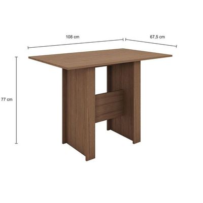 Mesa De Jantar 4 Lugares Milano Carvalho