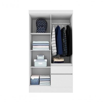 Guarda Roupa Oregon 4 Portas 2 Gavetas Tcil Neve