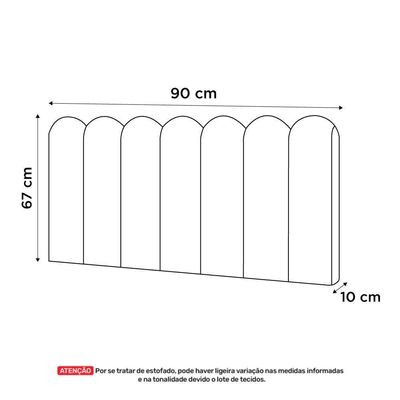 Painel Cabeceira Cama Box Solteiro Lana 90cm Sintético Branco - Abmaza