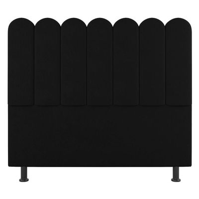 Cabeceira Cama Box Solteiro Lana 90cm Linho Preto - Abmaza