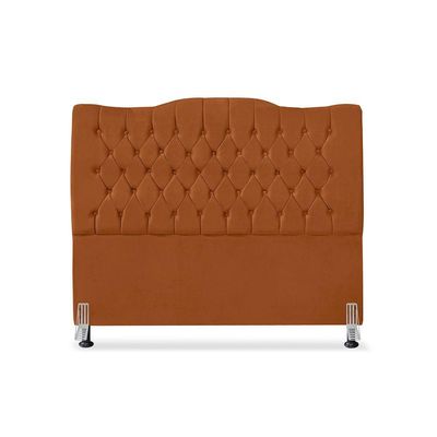 Cabeceira De Cama Box Casal 140 Cm Dunas - Veludo Terra Cota