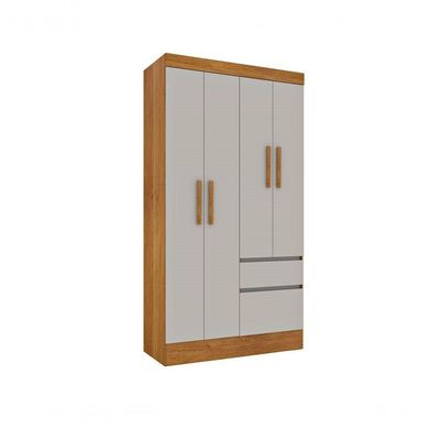 Guarda Roupa Oregon 4 Portas 2 Gavetas Tcil Cinamomo/Off White