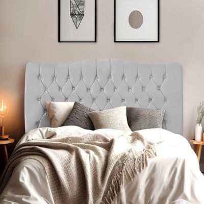 Cabeceira De Cama Box King 195cm Dunas - Veludo Cinza