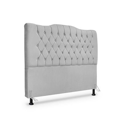 Cabeceira De Cama Box King 195cm Dunas - Veludo Cinza